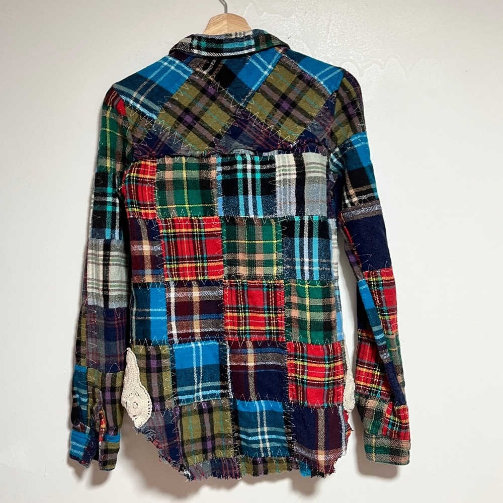 We The Free Multicolor Patchwork Plaid Button-Down Shirt - Picture 10 of 11